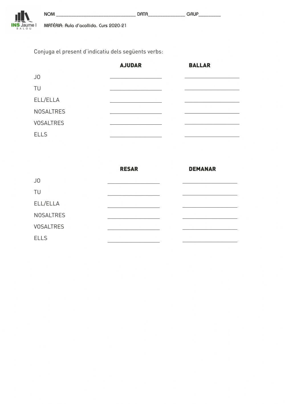 Present d’indicatiu