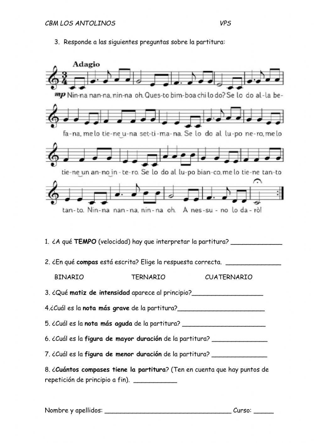 5º Lenguaje musical