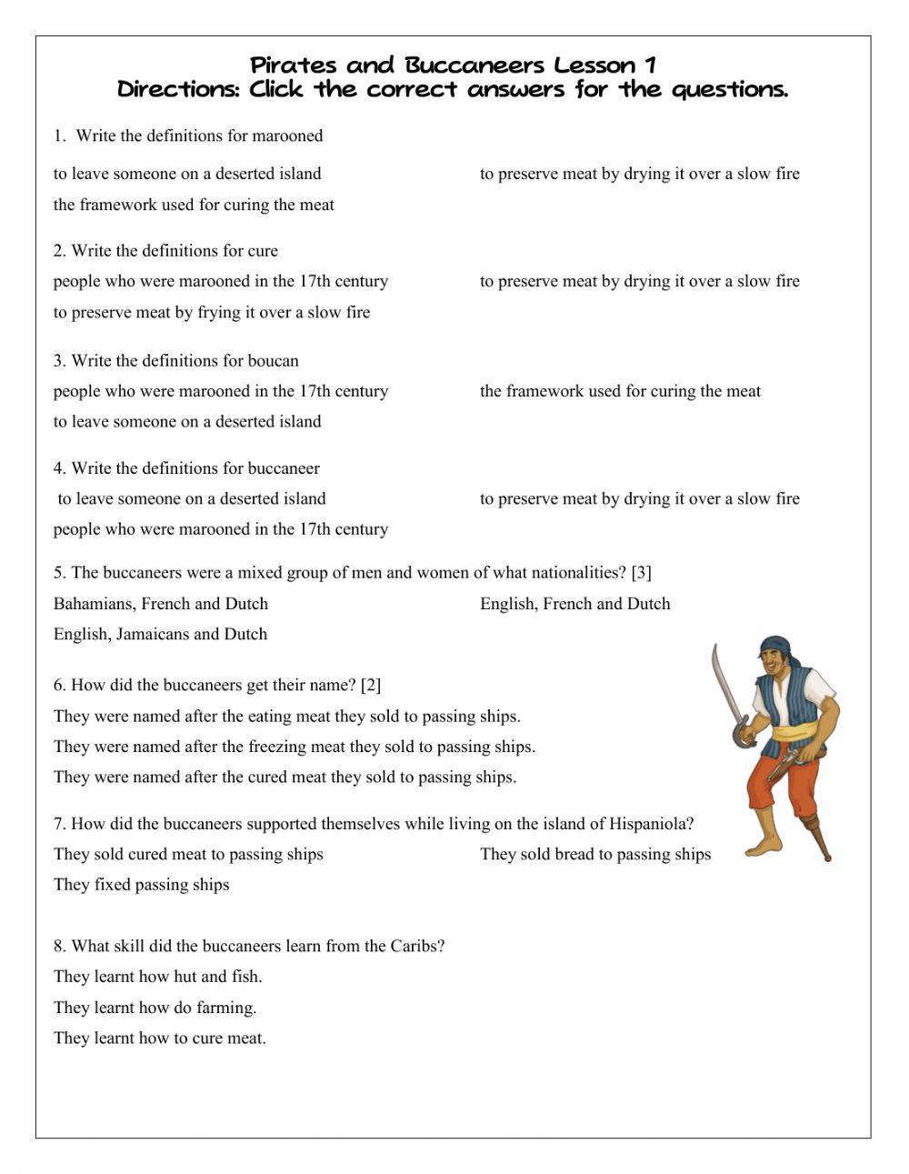 Pirates and Buccaneers