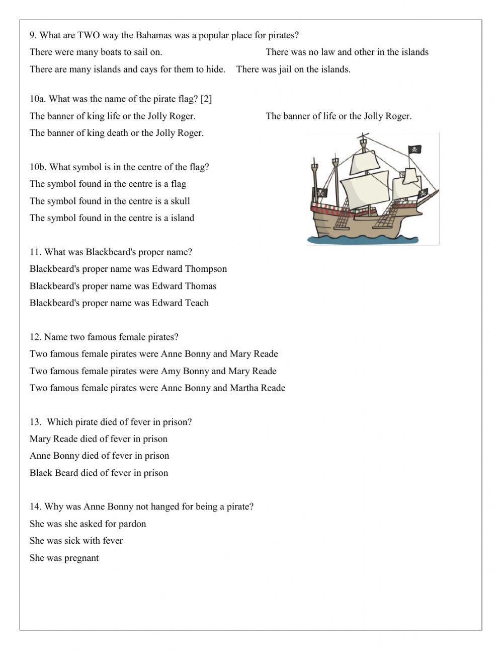 Pirates and Buccaneers