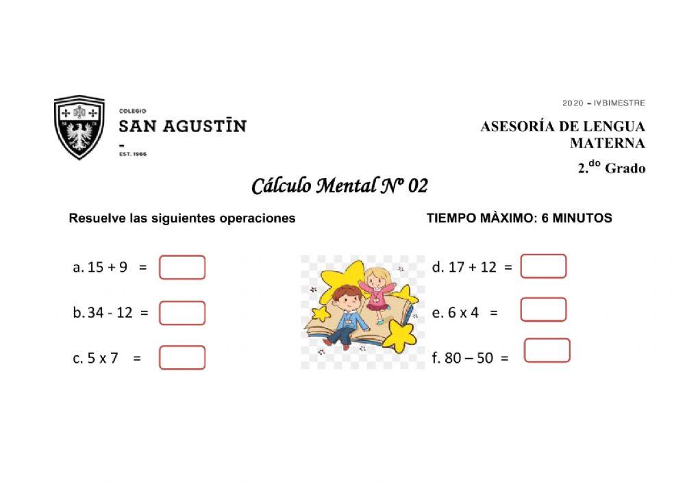 Calculo mental nº 2