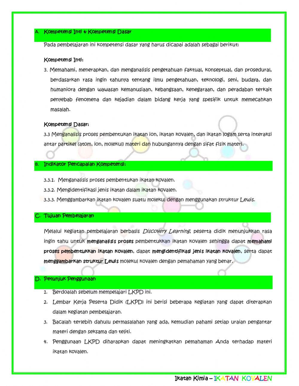 LKPD Materi Ikatan Kimia