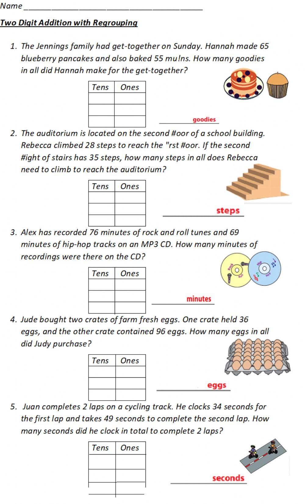 Adding with regrouping Tens and ones