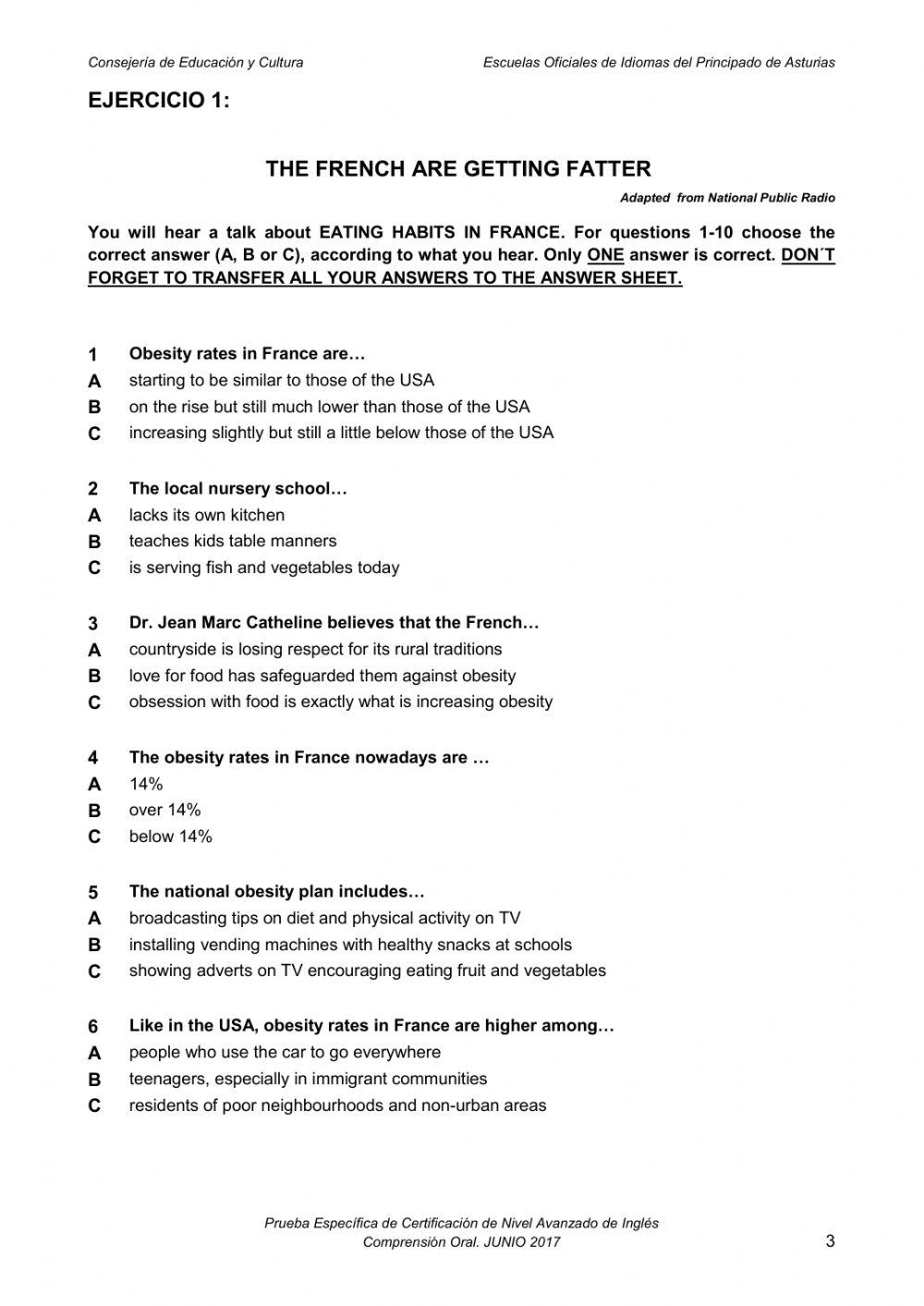 B2 reading tes educastur jun 2017