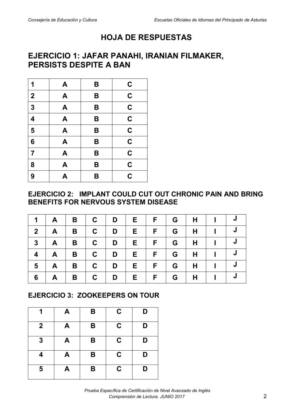 B2 READING TEST EDUCASTUR JUN 2017