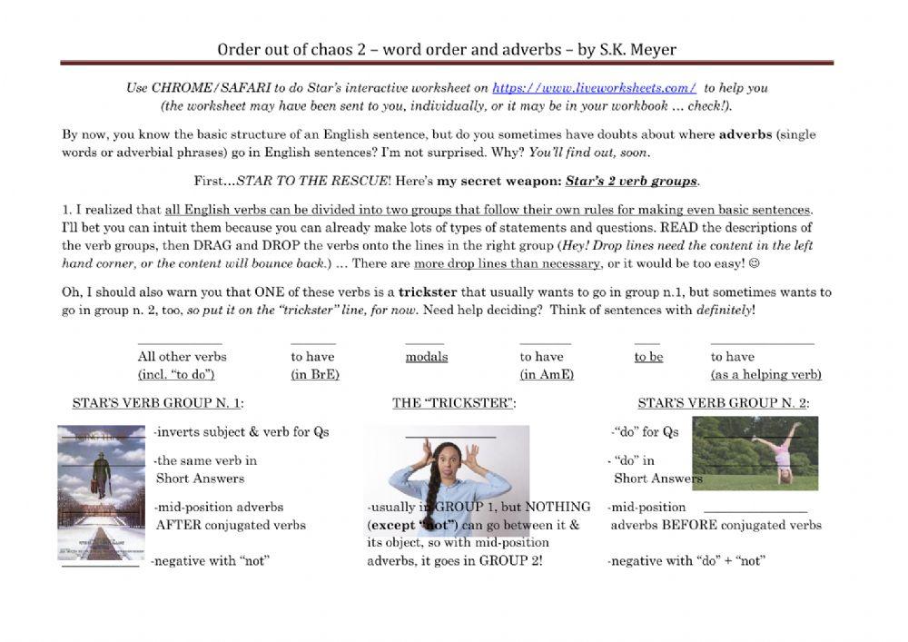 SMT-order out of chaos 2-word order with adverbs-all