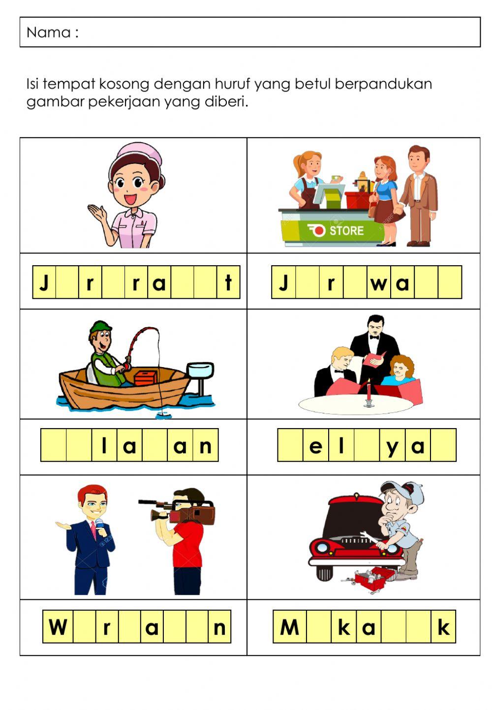 Bahasa Melayu - Pekerjaan & Perkataan Kvkkvkvk