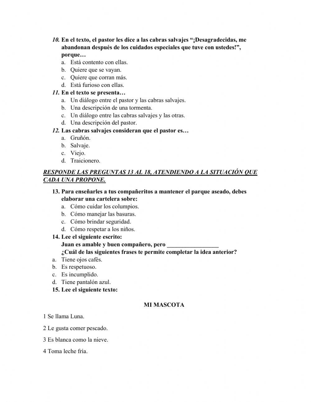 Prueba saber español