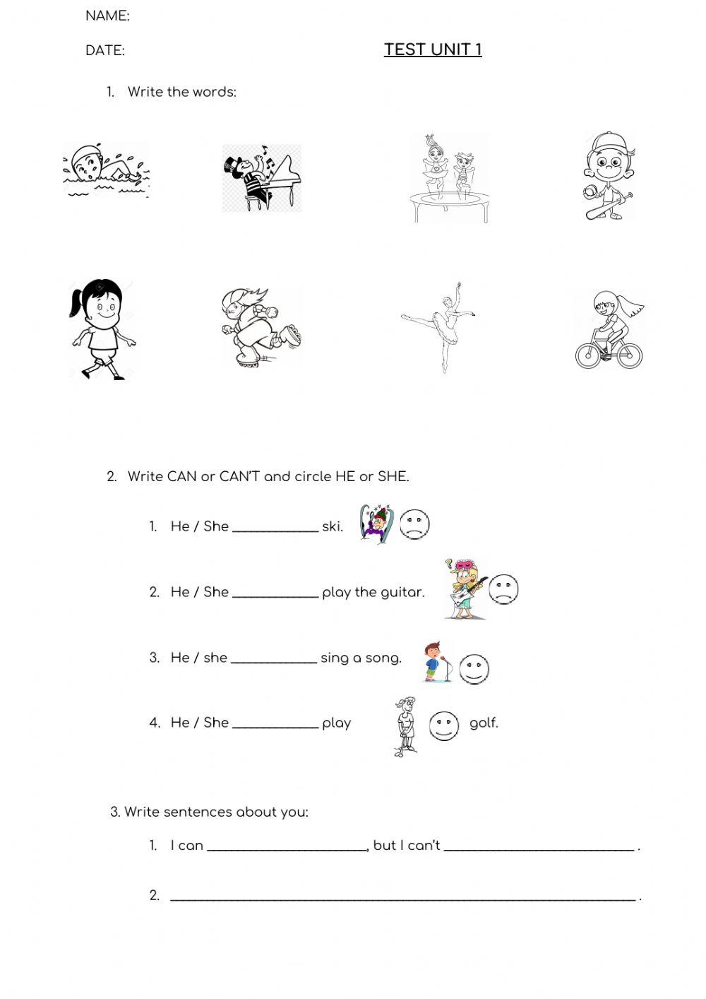 Test unit 1 can can't