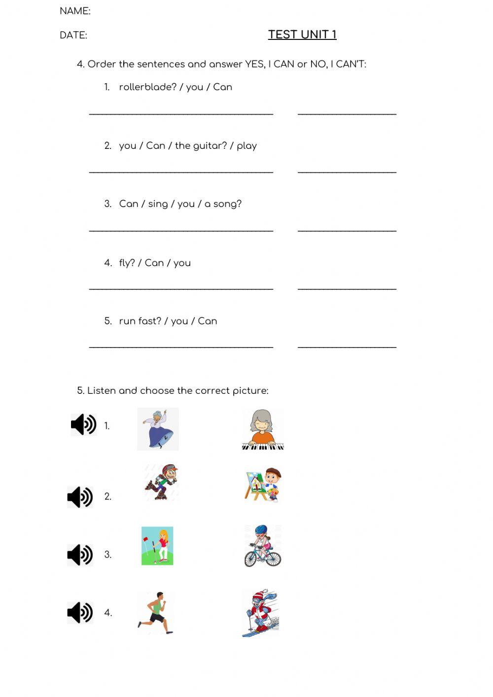 Test unit 1 can can't