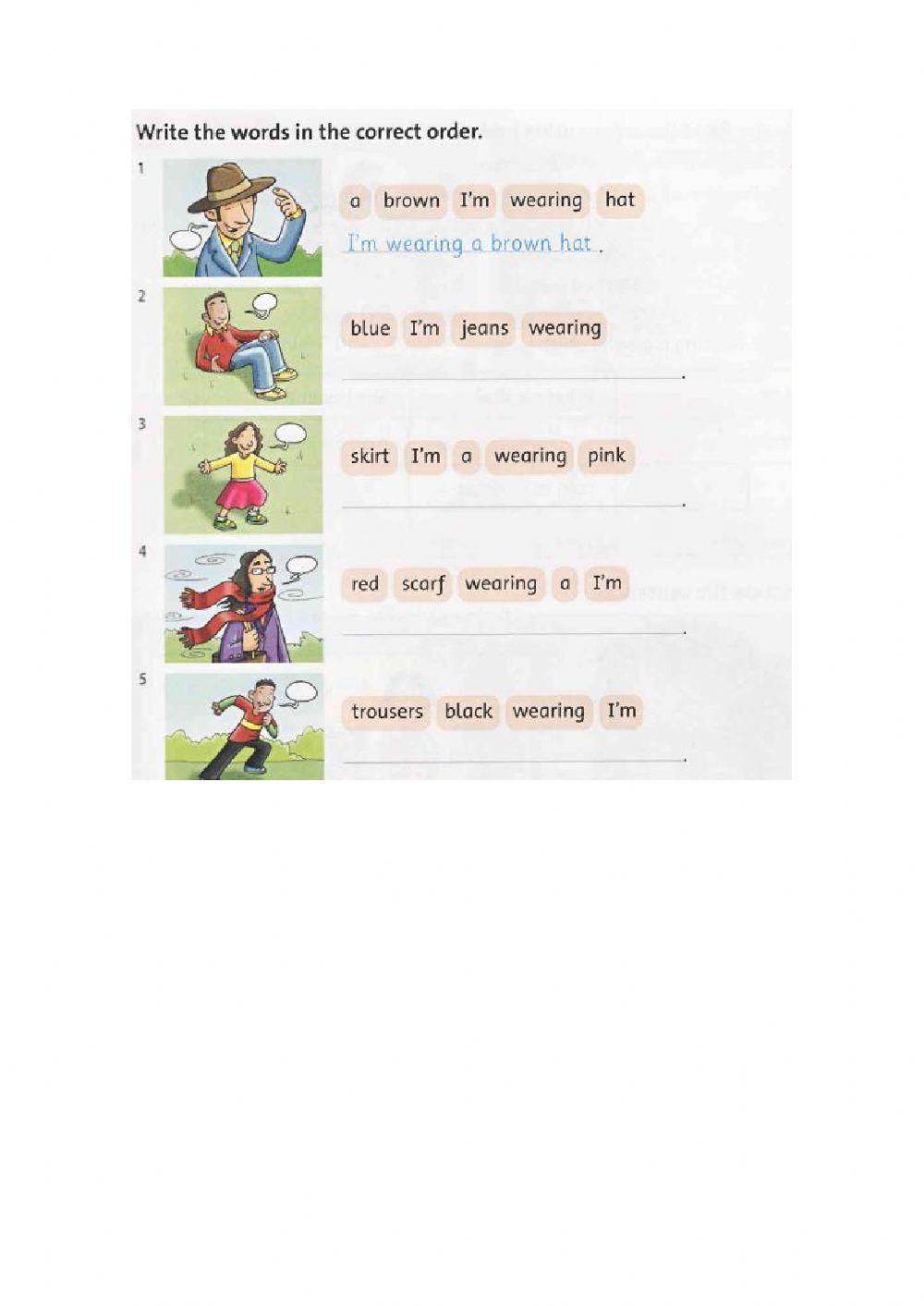 The weather and clothes.