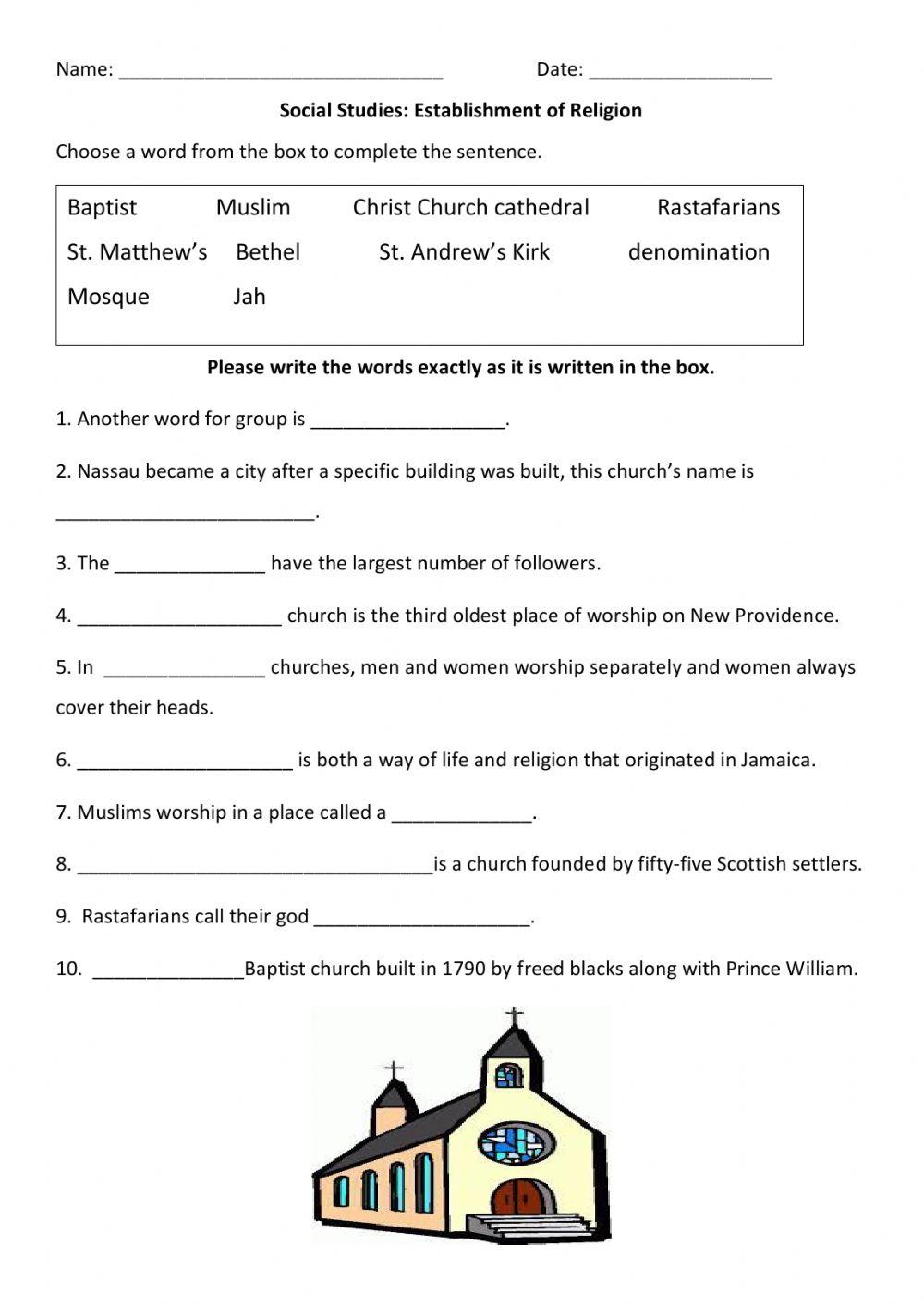 Establishment of Religion