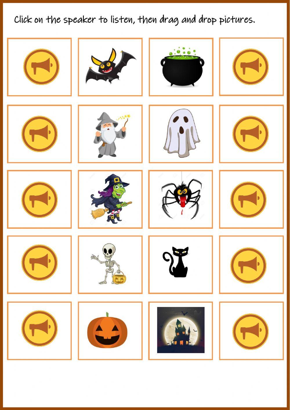 Halloween vocab… | Free Interactive Worksheets | 463638