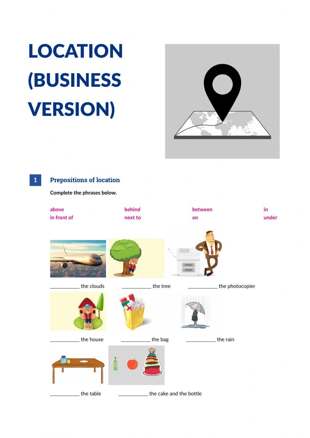 Prepositions of PLACE - A1-A2