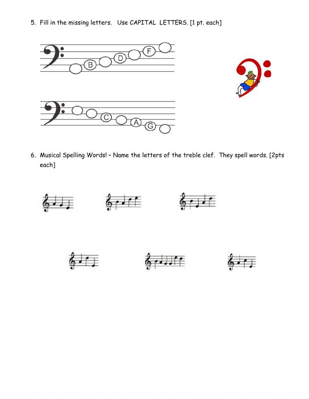 Treble Clef, Bass Clef & Grand Staff