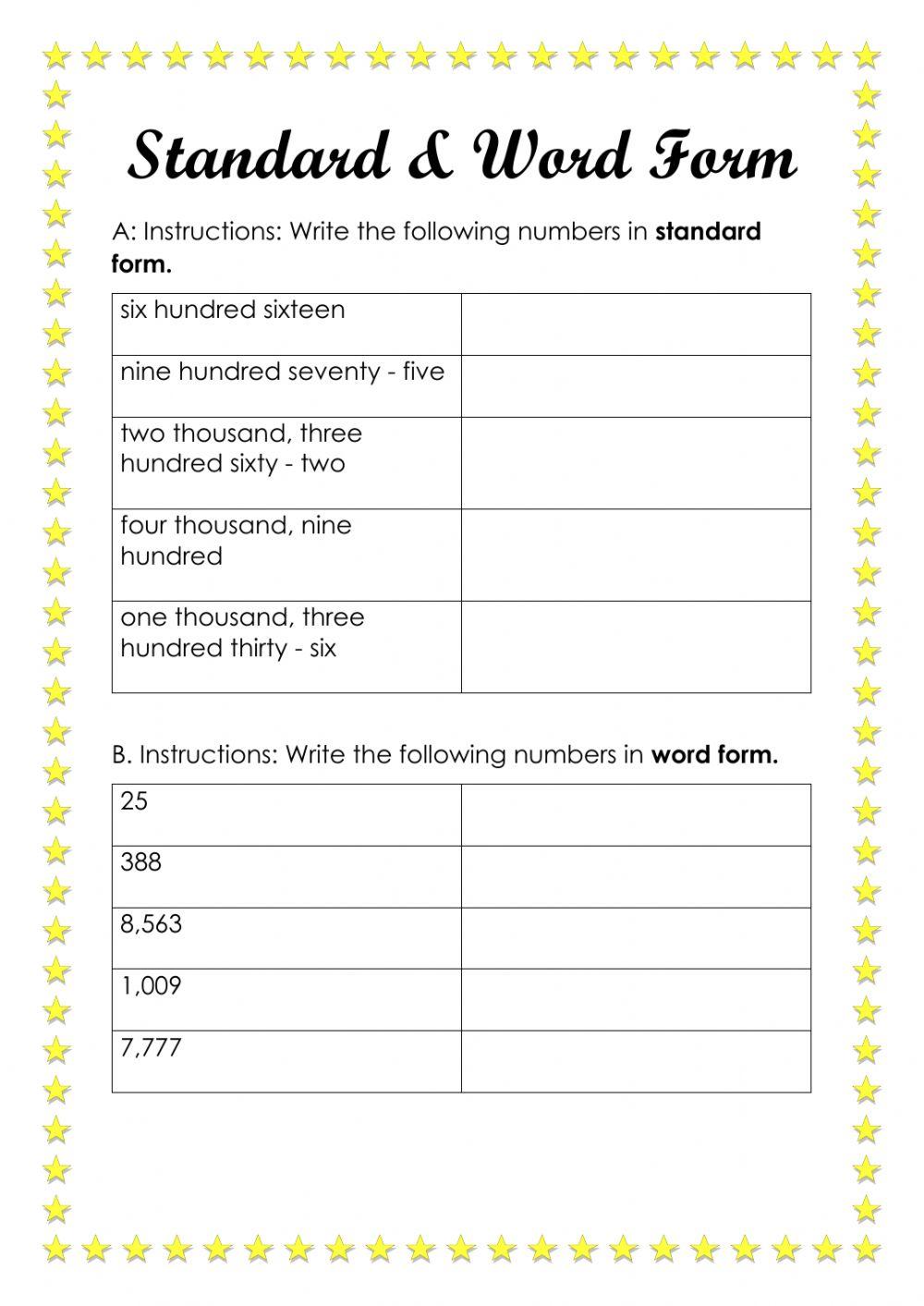 463909 standard and word form shantichetaylor