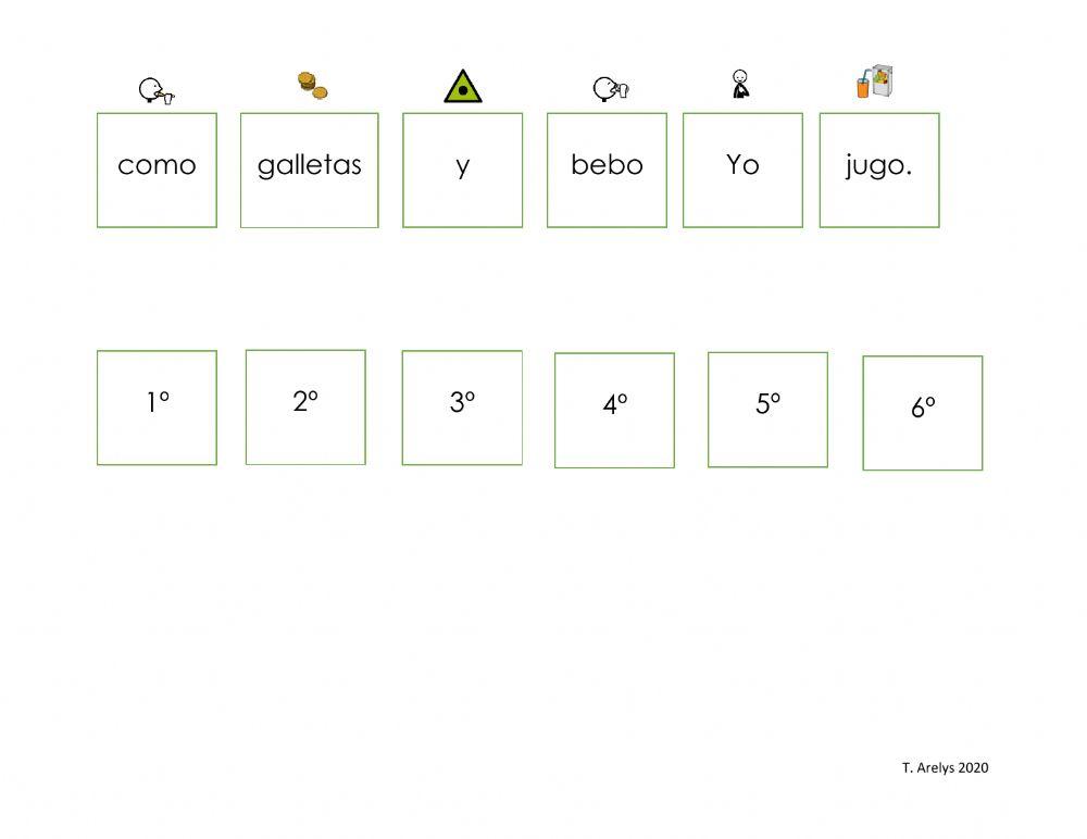 Vocabulario alimentación sincrónico