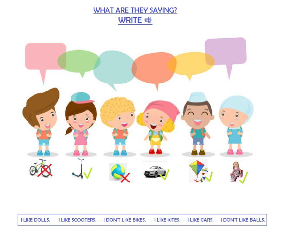 I like - I don't like