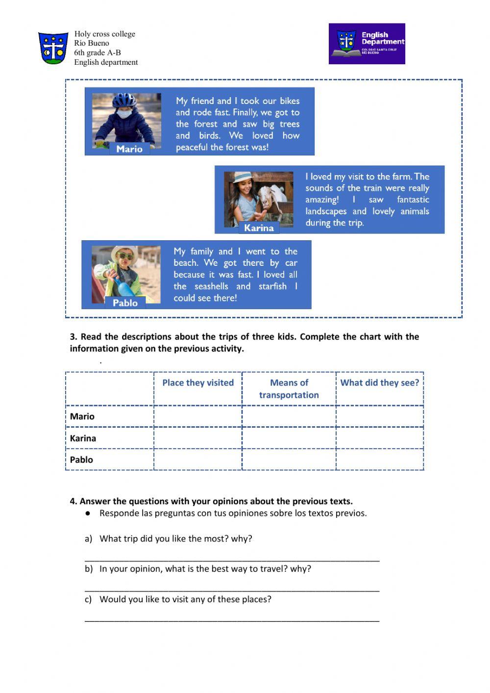 Reading and listening unit 4 6to