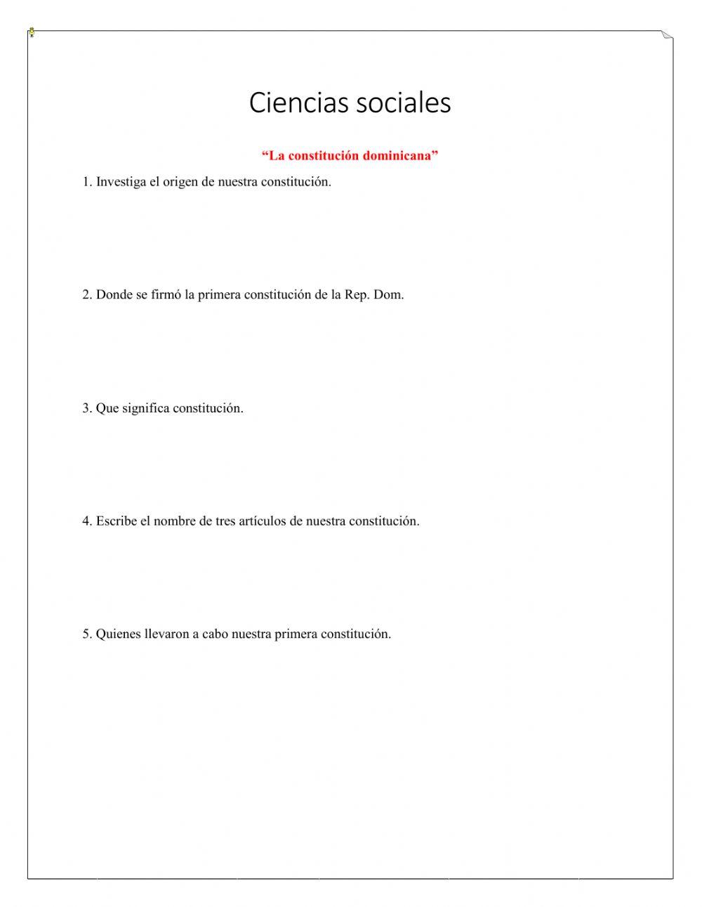 La constitución Dominicana