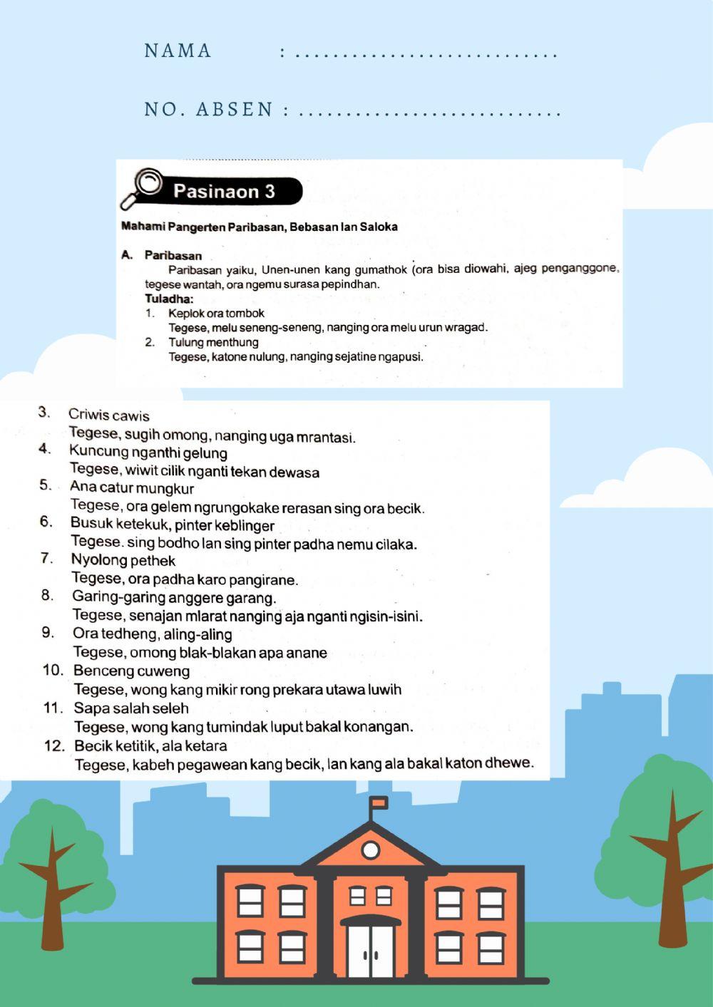 BD Kelas 6 SD Negeri 4 Sepanjang