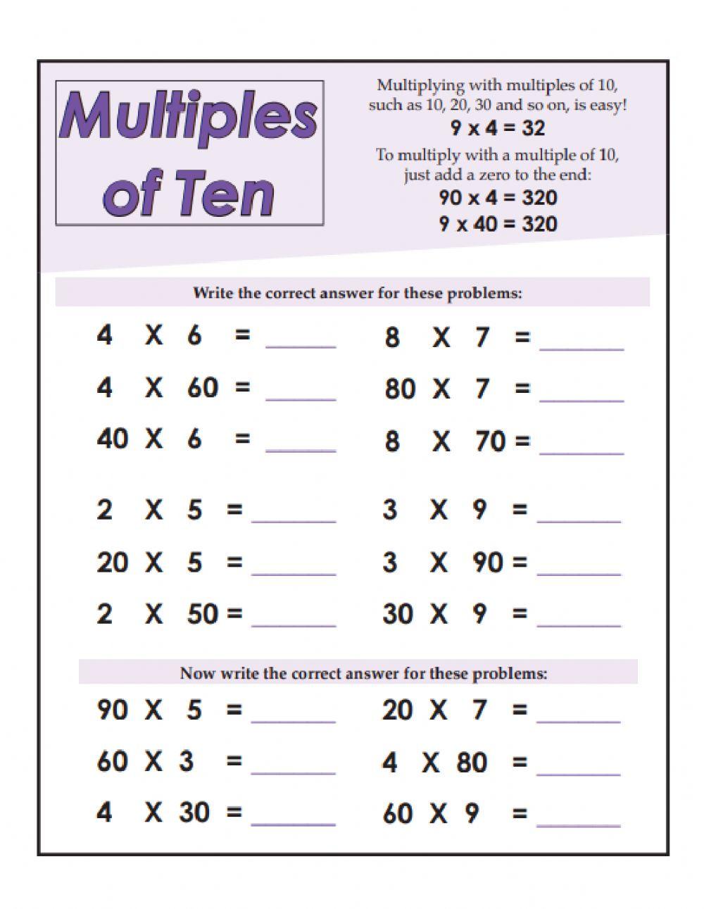 Multiples Of 10 Interactive Worksheet Live Worksheets multiples-of-10-interactive-worksheet-live-worksheets