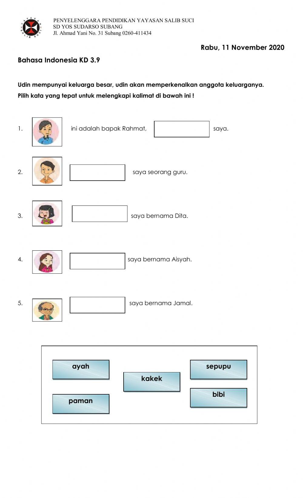Melengkapi Nama Anggota Kelurga Besar Udin