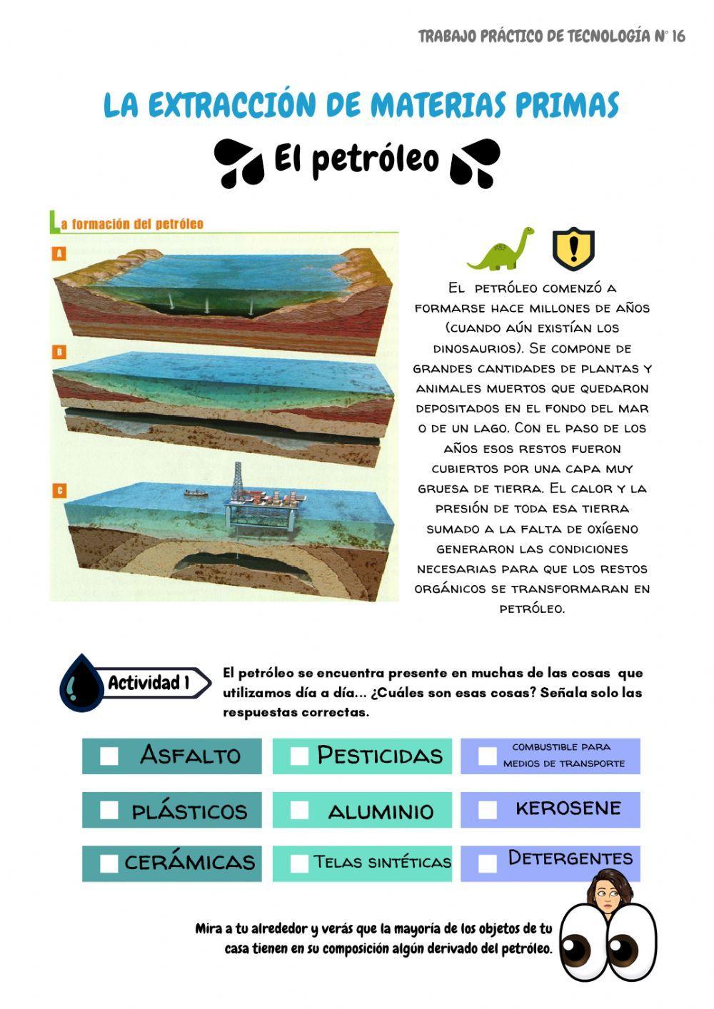 Extracción de materias primas: petróleo