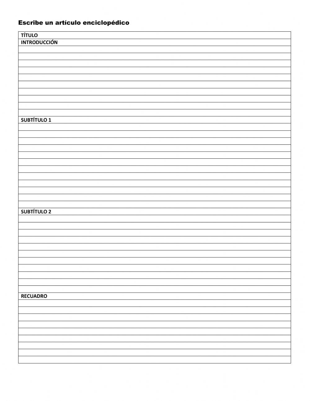 El articulo enciclopñedico