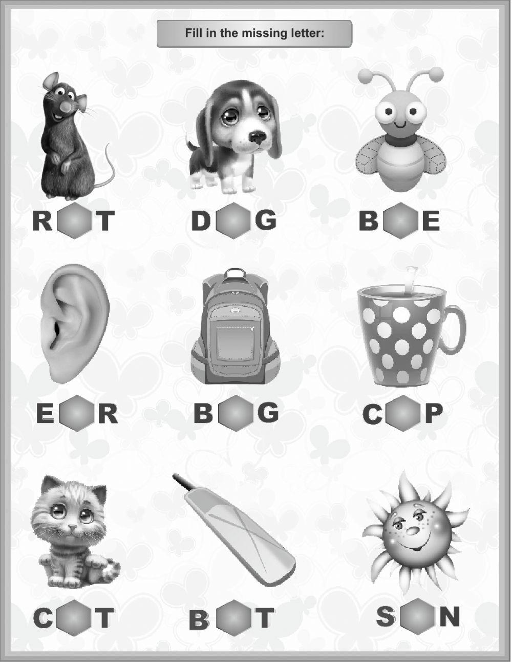 Worksheets For Kg Class English Pdf Free Download