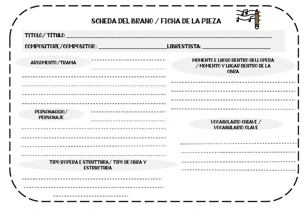 Scheda Brani musicali