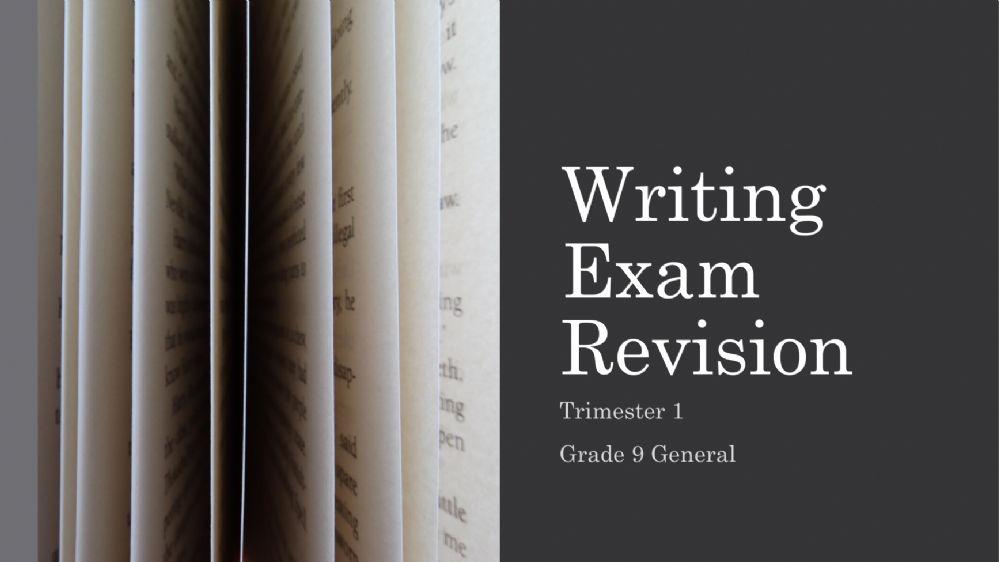Grade 9 General Writing Review