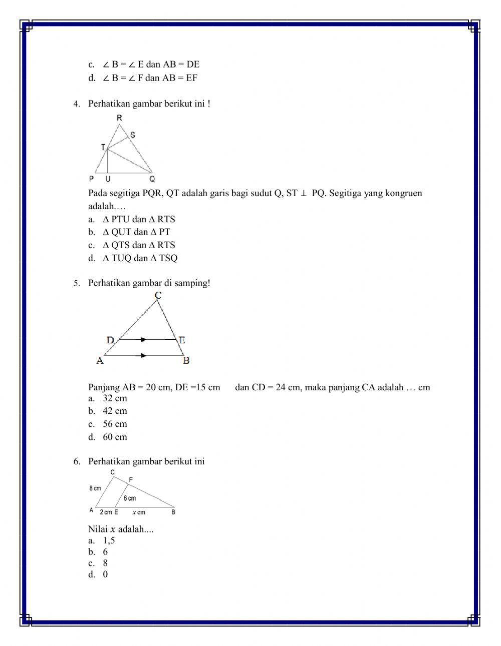 Kesebangunan dan Kekongruenan