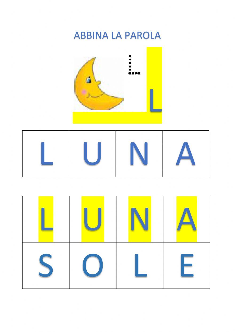 Abbinare le lettere uguali