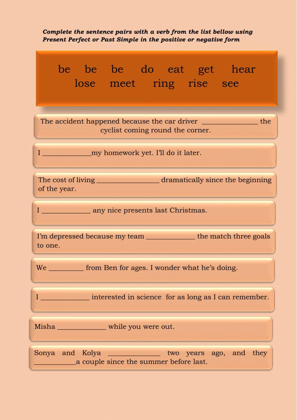 Present perfect or Past simple