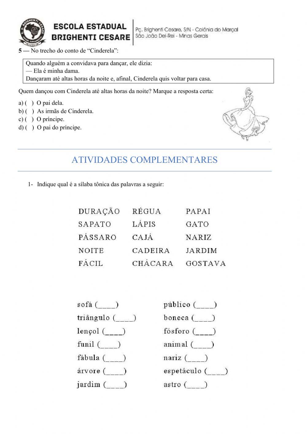 Atividades PET2 S4 Língua Portuguesa