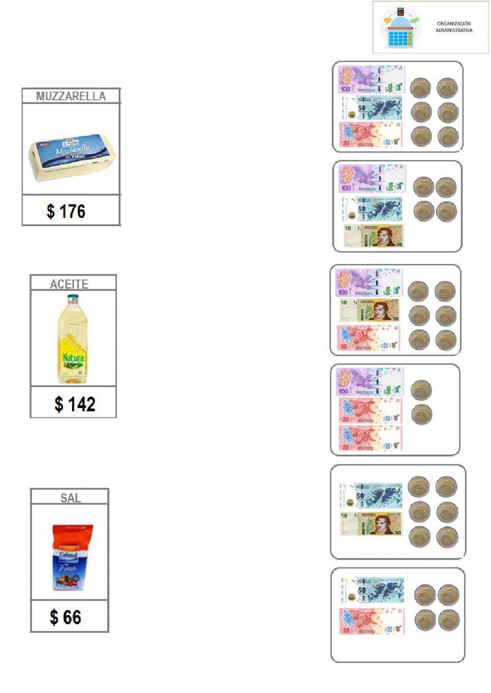 A trabajar con la receta y los billetes