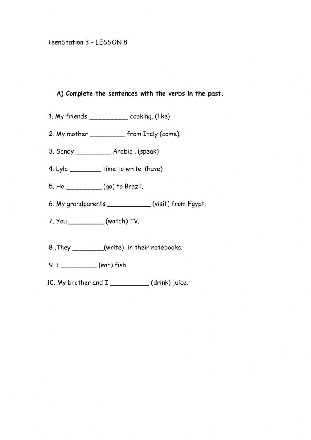 TEENSTATION 3 LESSON 8