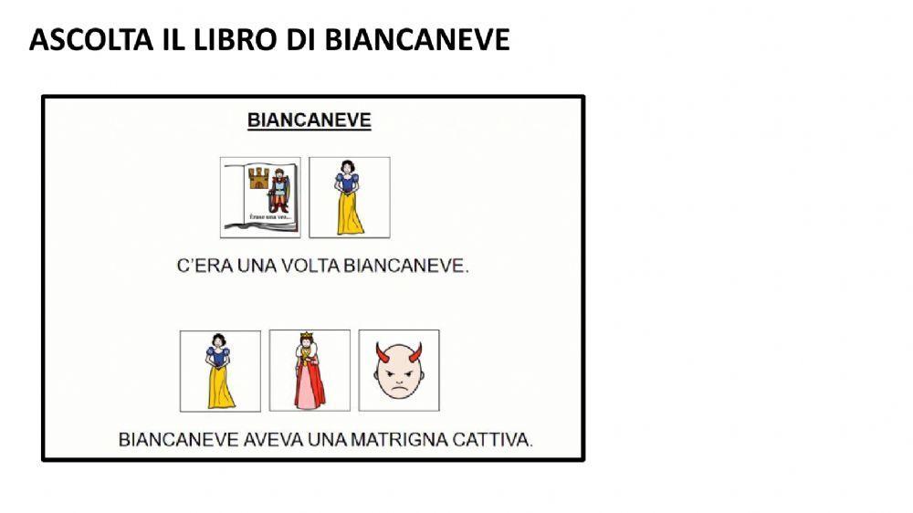 Biancaneve-cartone+libro CAA+comprensione