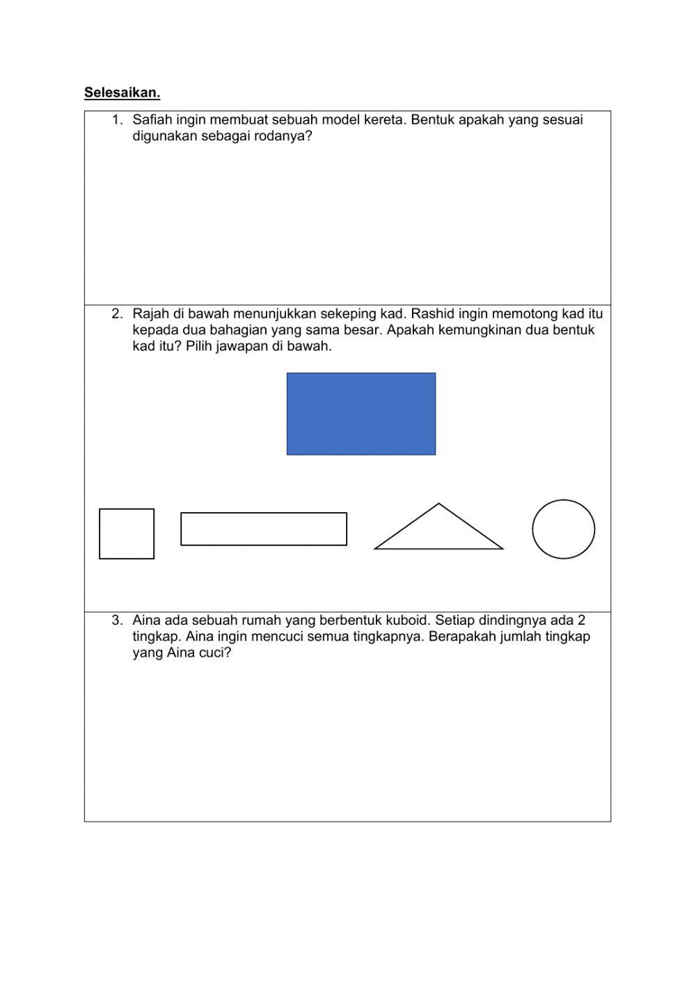 Penyelesaian masalah bentuk