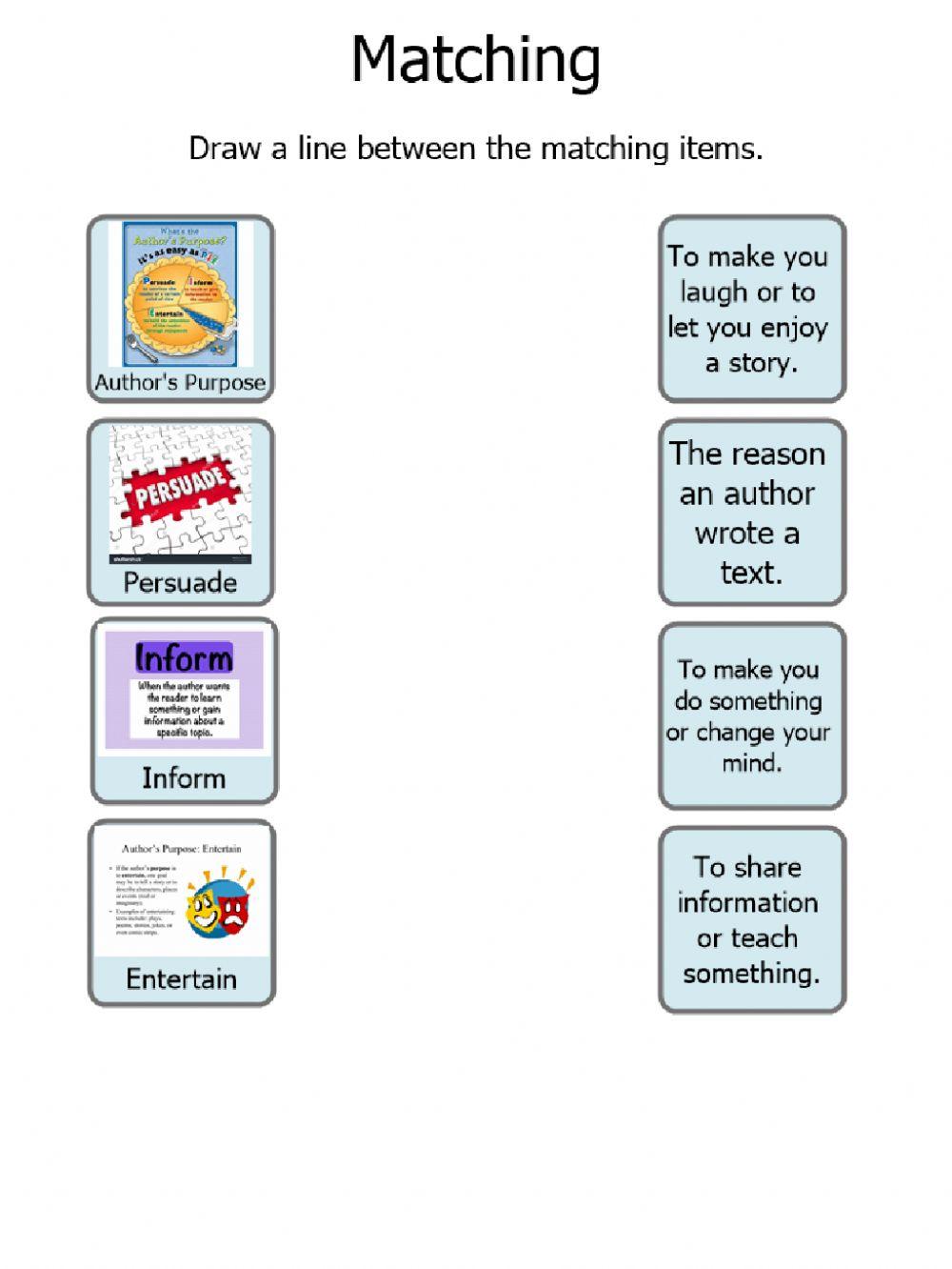 Author's Purpose Vocab