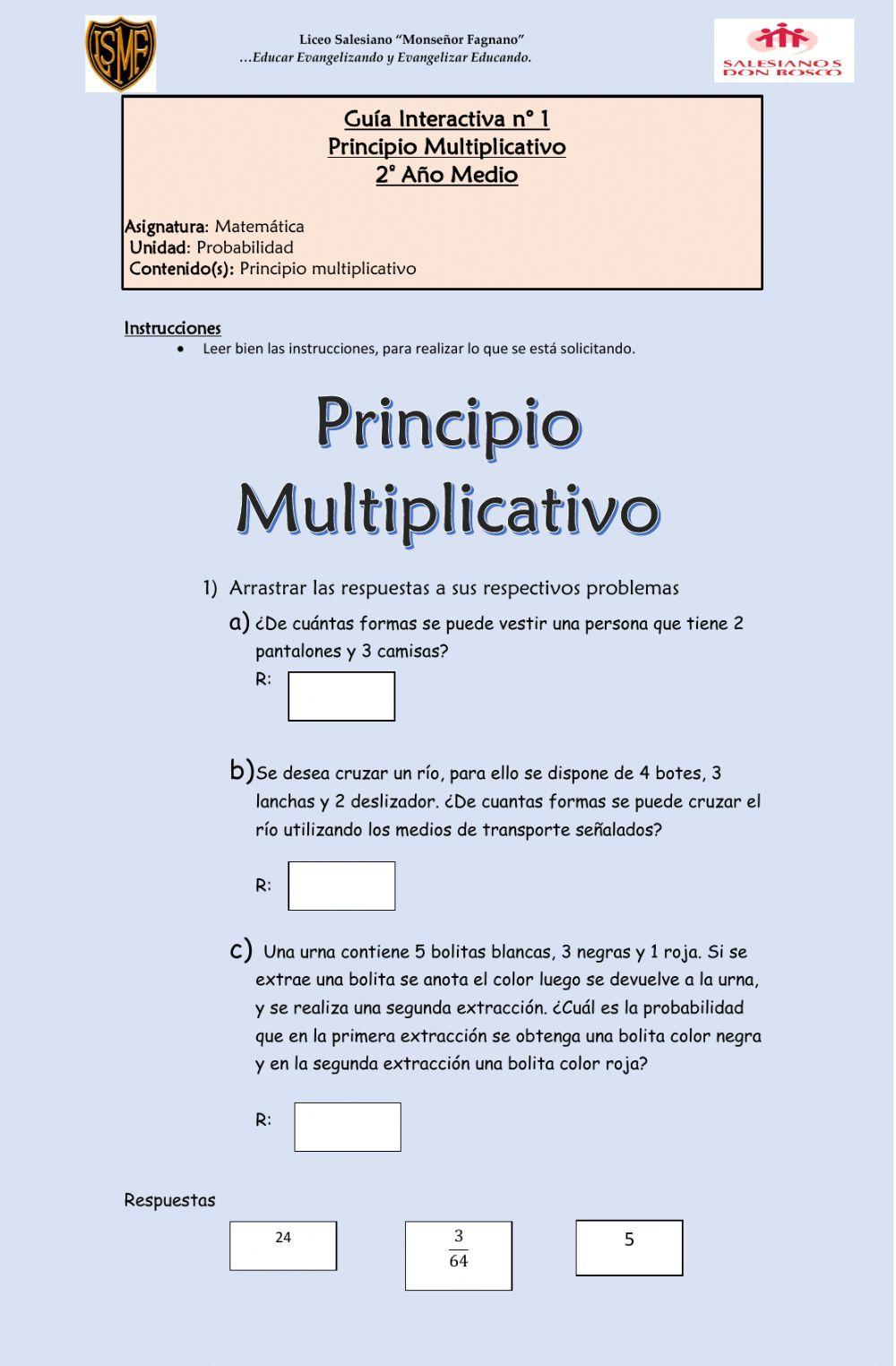 Principio Multiplicativo