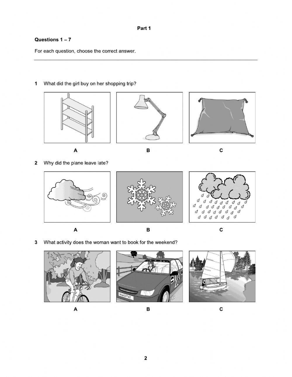 Listening - pet practice