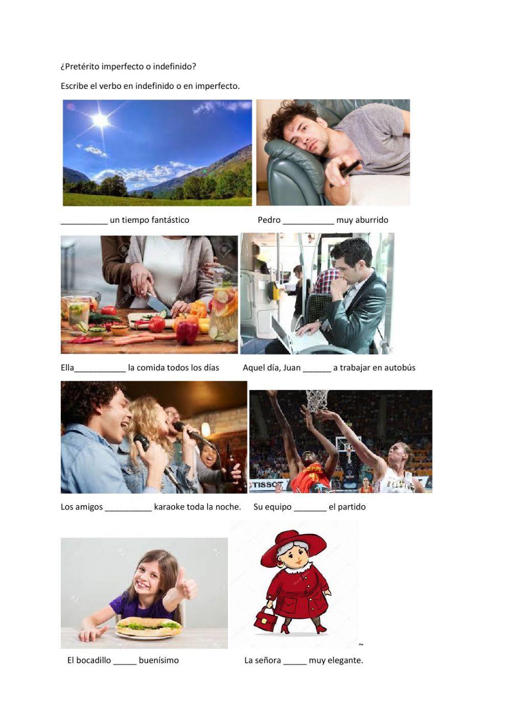 Pasados - pret. imperfecto o indefinido?