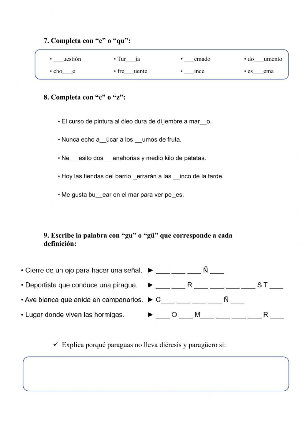 Ficha unidad 2 lengua