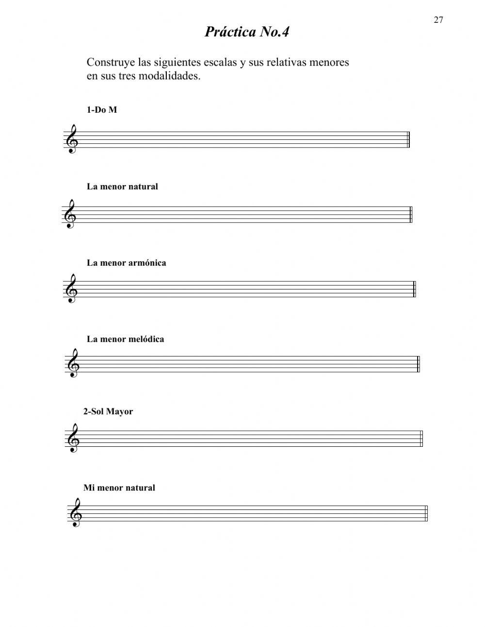 Escalas DO, SOL MAYORES Y SUS RELATIVAS.
