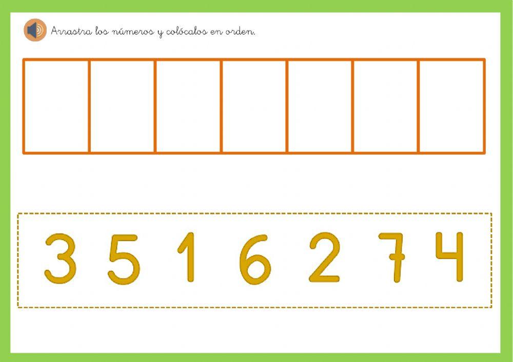 Los números del 1 al 7