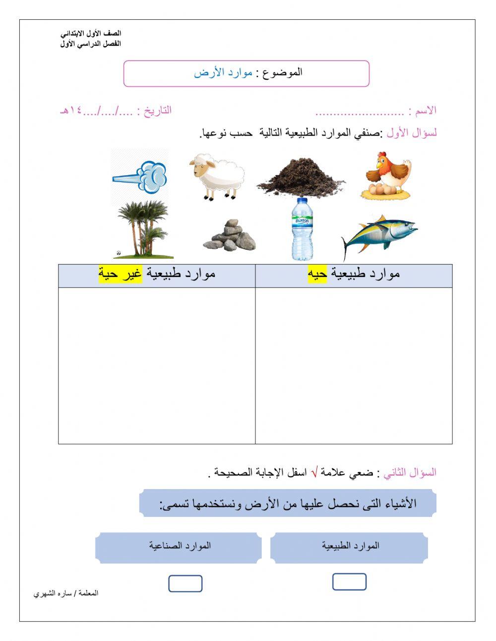 موارد الارض