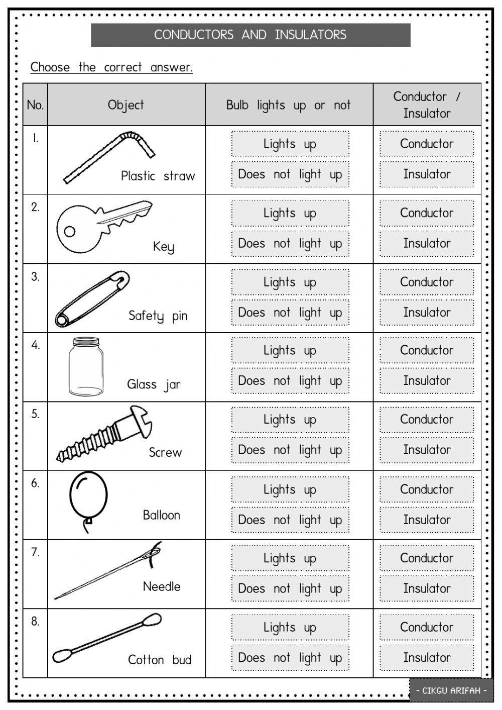 Conductor and Insulator