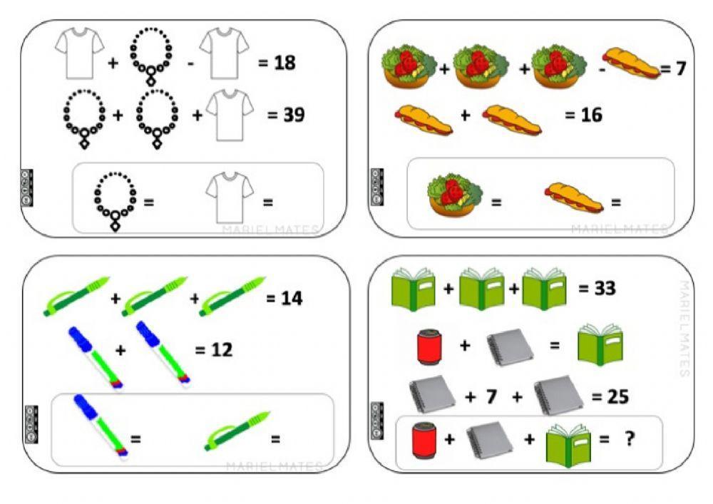 Ecuaciones con imágenes